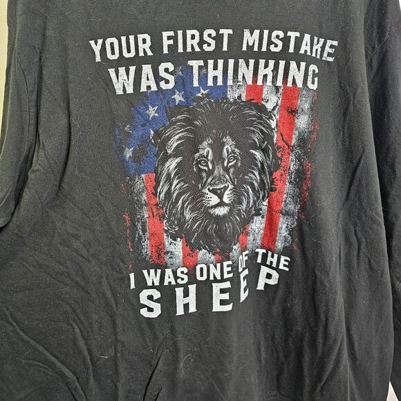 I Love My Freedom Lions Not Sheep Trump Republican T-Shirt Size 3XL - Picture 3 of 5